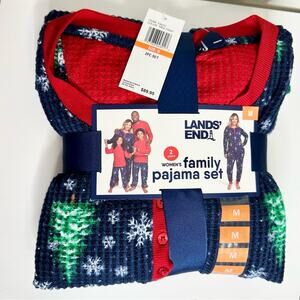 LANDS END Christmas Pajama Set Women’s Size Medium